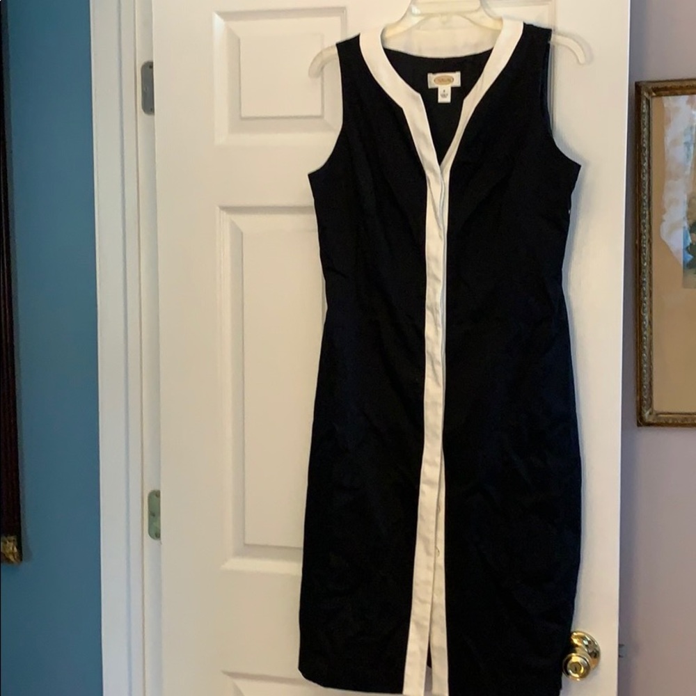 Talbots black/white dress